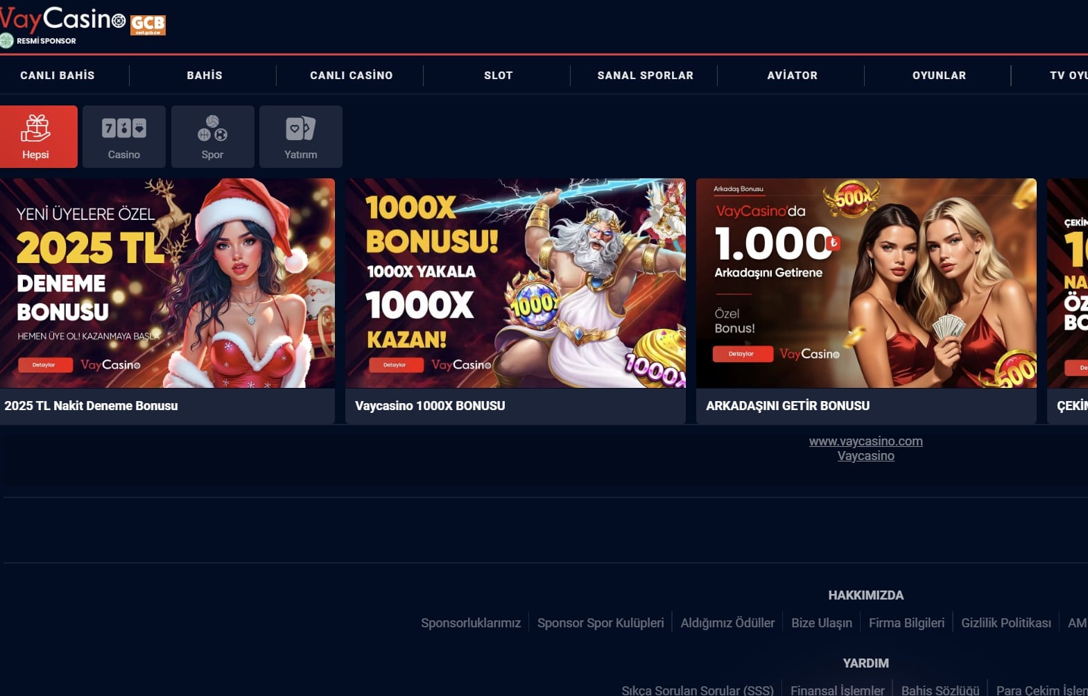 vaycasino giriş